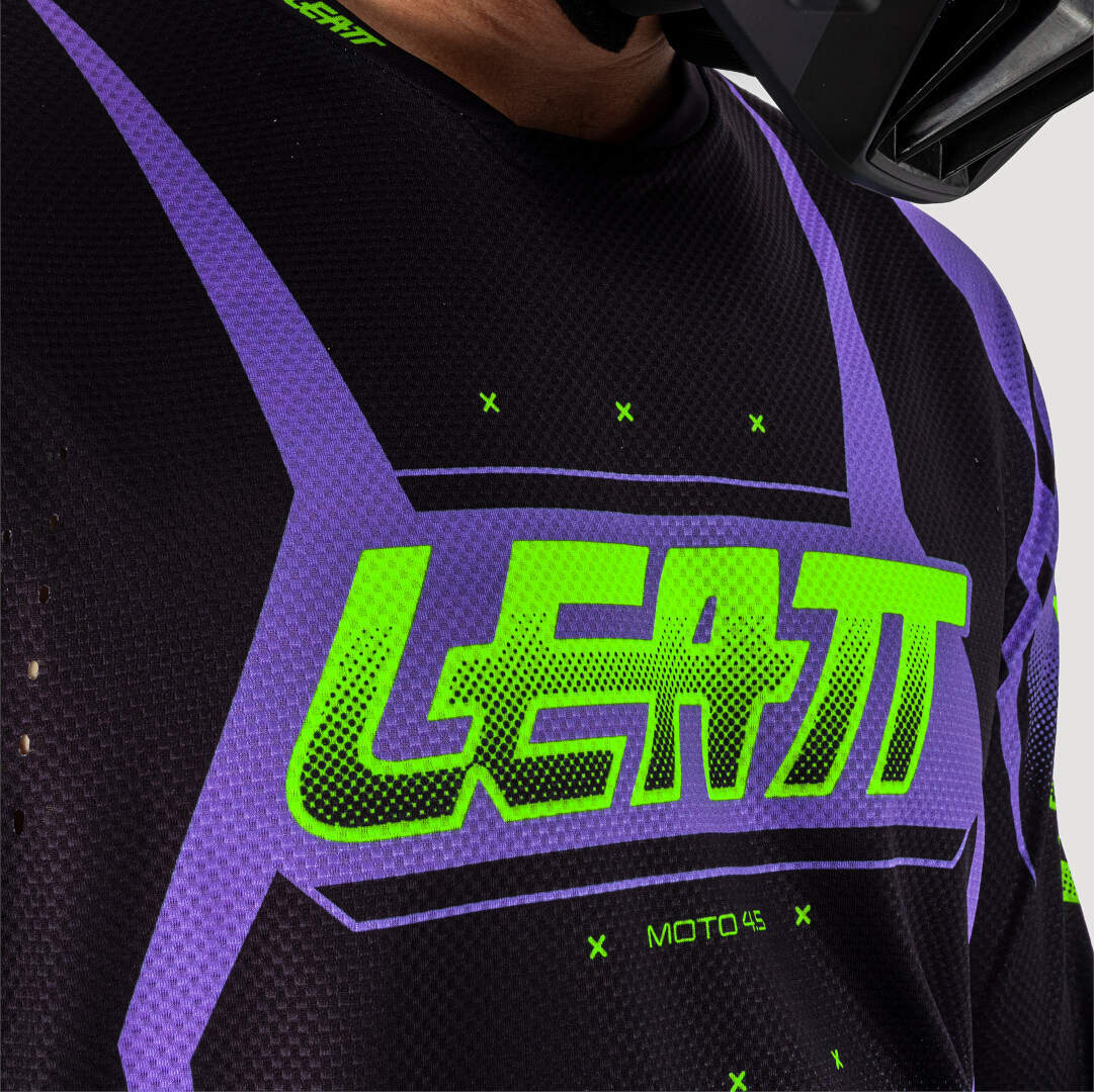 Leatt 4.5 Lite Venom 2025 Motocross trøje sort/lilla/neongrøn L Figur 7