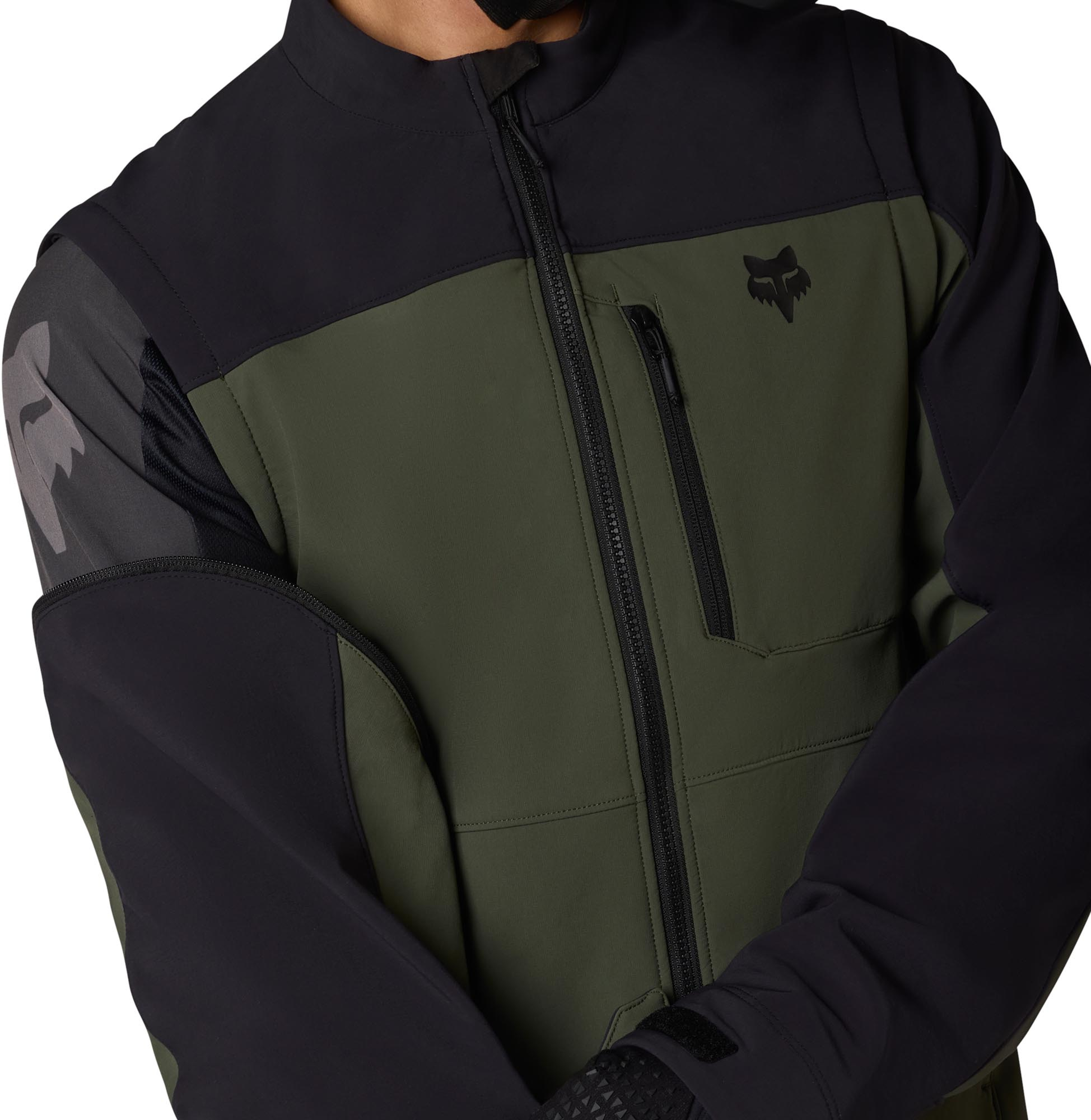 FOX Ranger Off-Road Softshell Motocrossjas donkergroen/zwart M Figuur 6