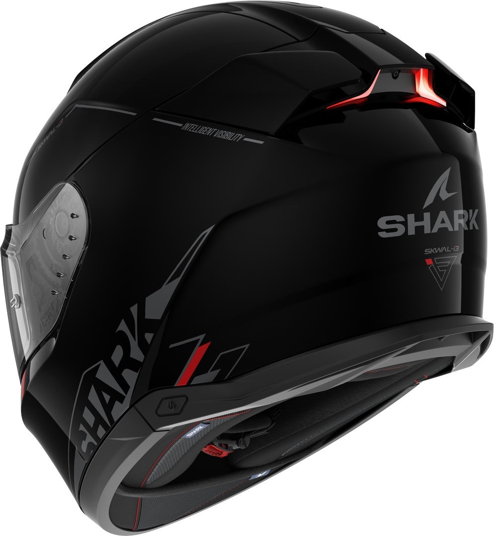 Shark Skwal i3 Blank SP Helm zwart/grijs/rood XXL (63/64) Figuur 3