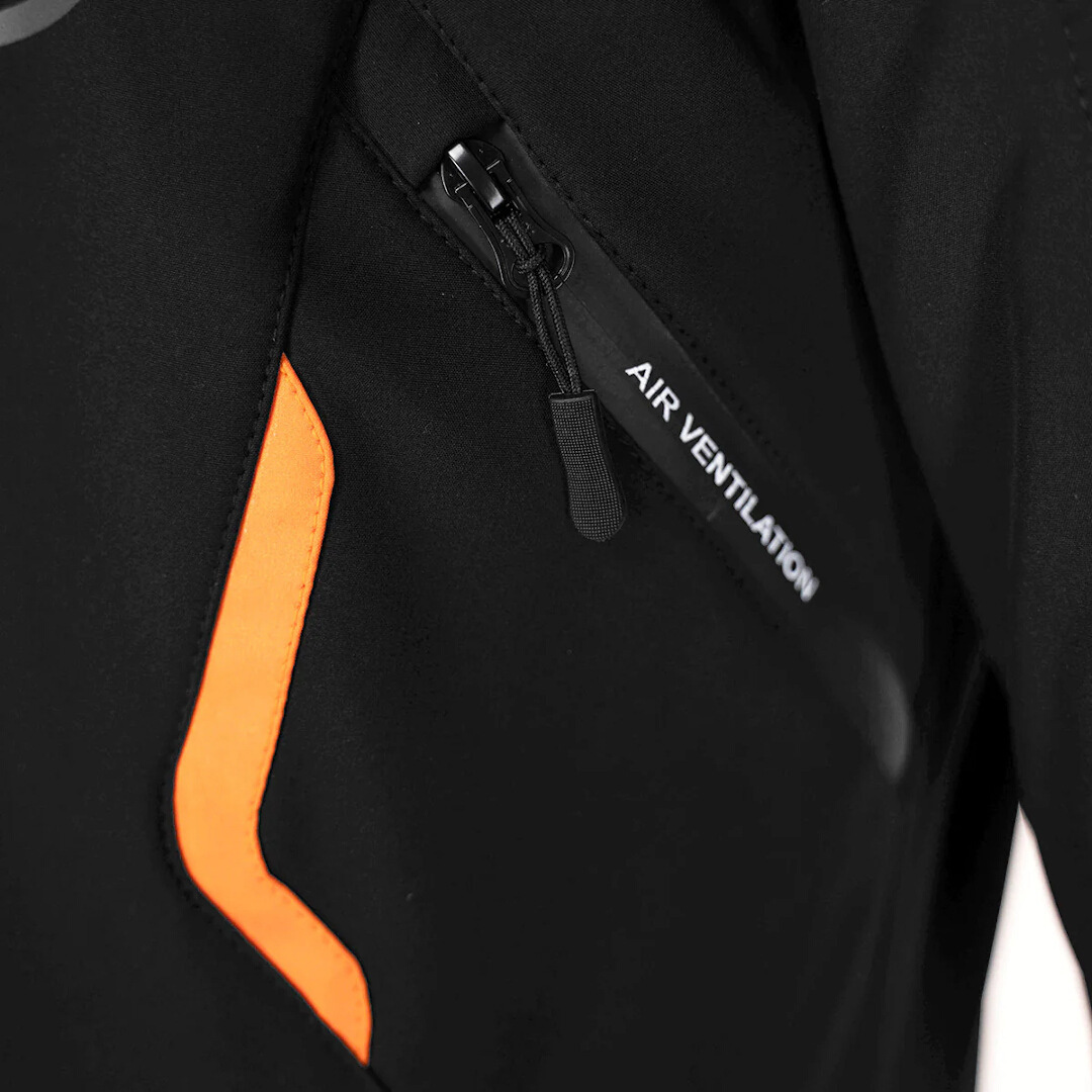 GMS Arrow Motorrad Softshell Jacke schwarz/orange S Abbildung 2