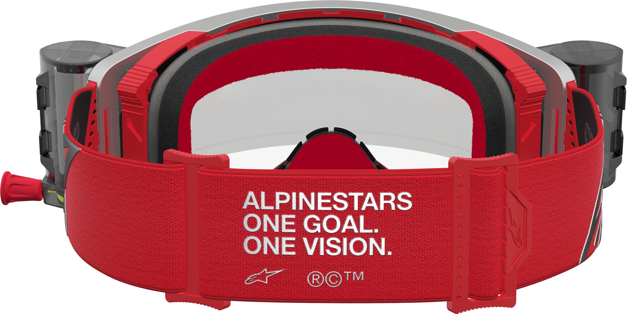 Alpinestars Supertech Firma Roll-Off Motokros očala rdeča/srebrna Slika 2