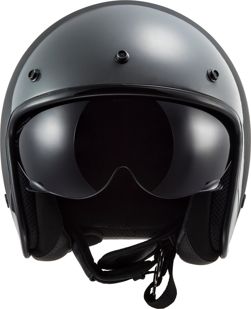 LS2 OF601 Bob Solid Jet Helmet grey XL (61/62) Figure 2