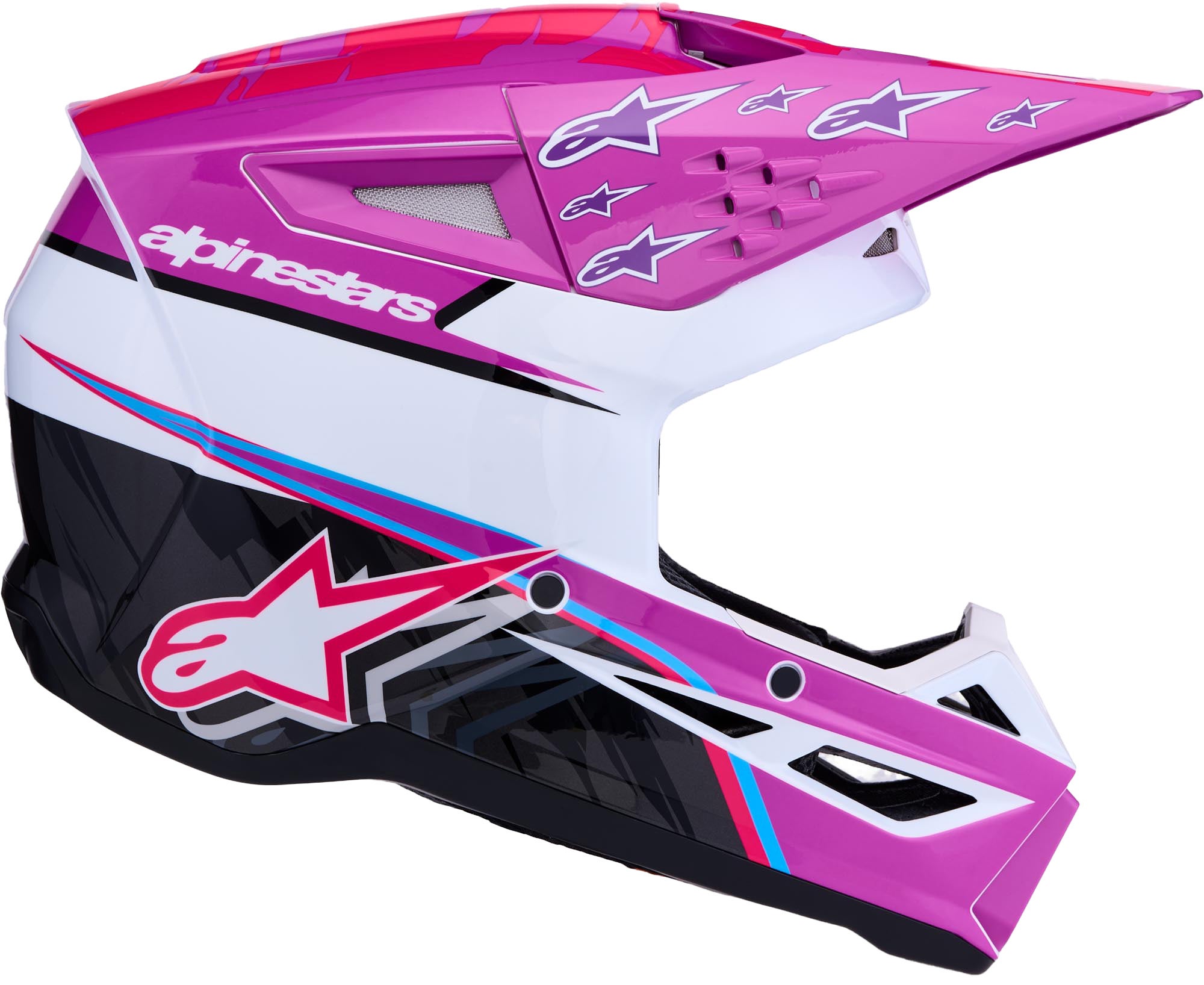 Alpinestars S-M3 Falcon Casque de motocross Violet/Blanc L (59/60) Figure 5