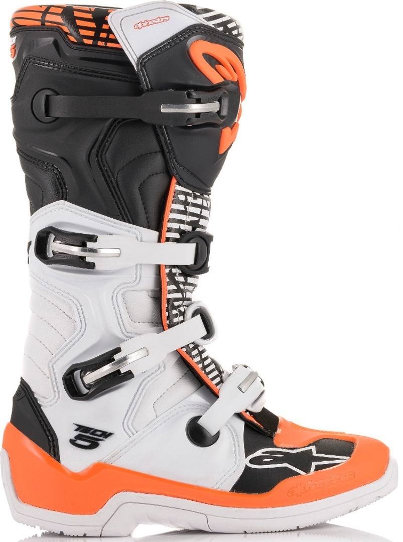 Alpinestars Tech 5 Bottes de motocross Blanc/Orange 6 (39) Figure 5