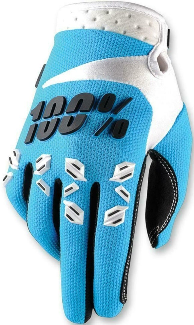 100% Airmatic Luvas de Motocross azul/branco L Figura 1