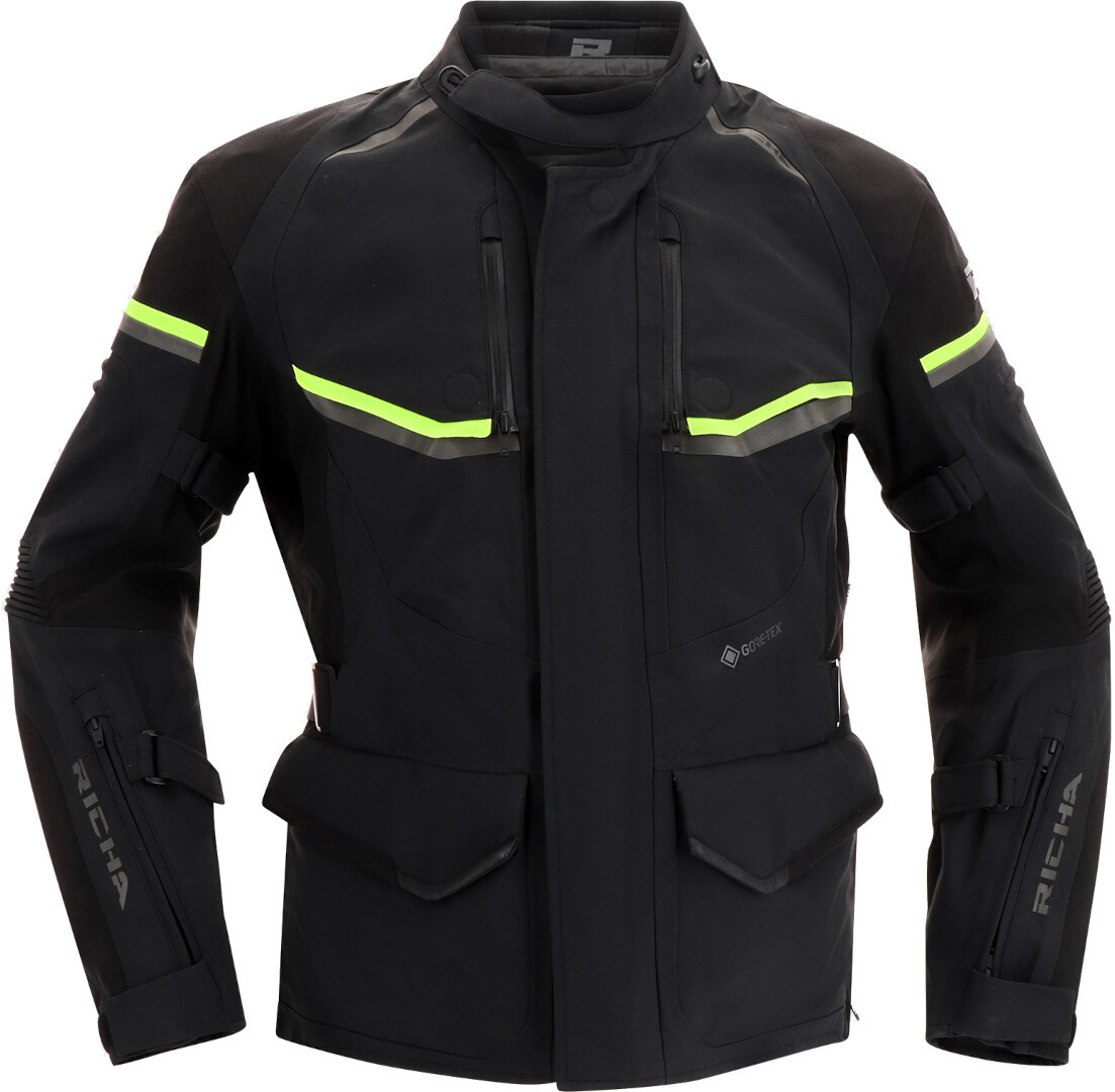 Richa Atlantic 2 Gore-Tex waterproof Motorcycle Textile Jacket black/yellow L Figure 2