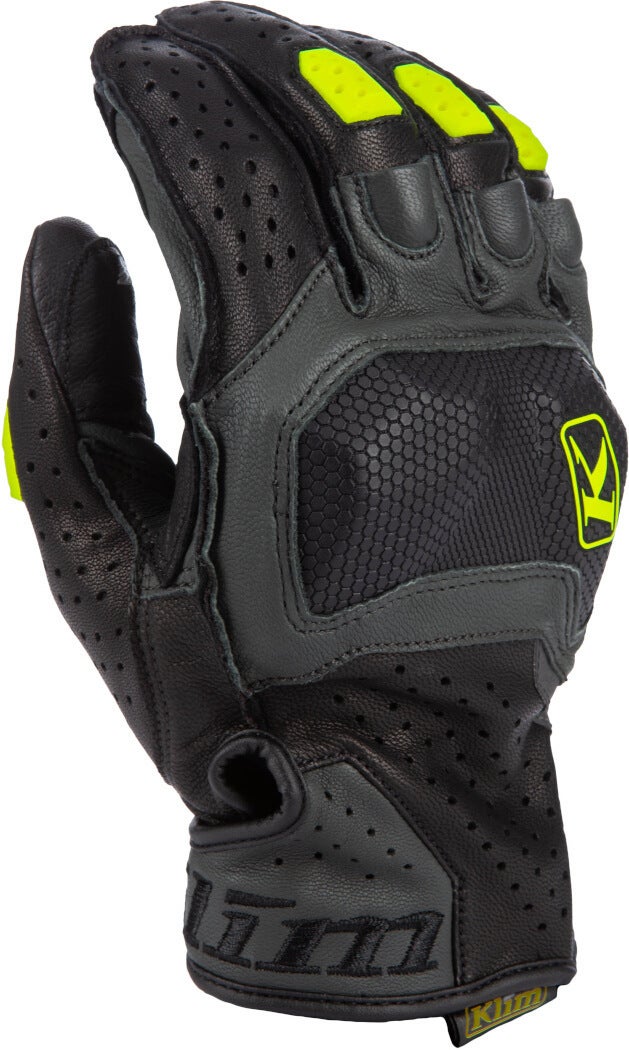 Klim Badlands Aero Pro Short 2024 Motorcykel handsker sort/gul L Figur 1