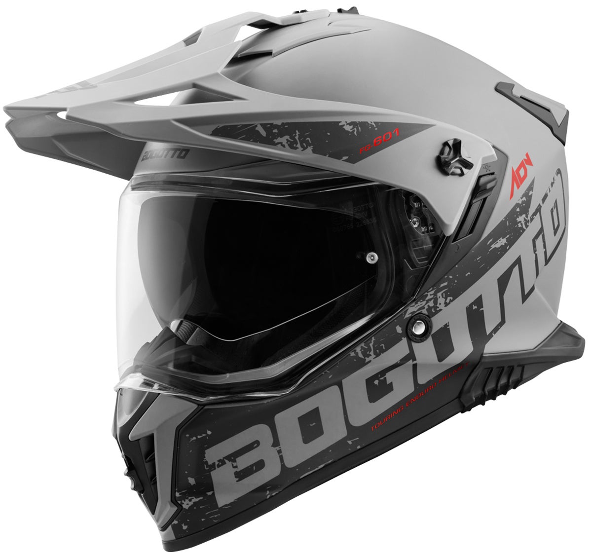 Bogotto FG-601 Duo Glasvezel Enduro Helm Grey Matt XL Figuur 2