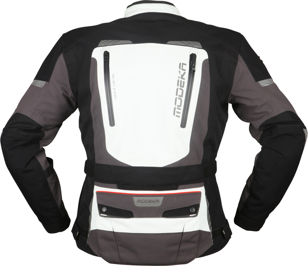 Modeka Viper LT Motorrad Textiljacke hellgrau/dunkelgrau/schwarz 4XL Abbildung 2