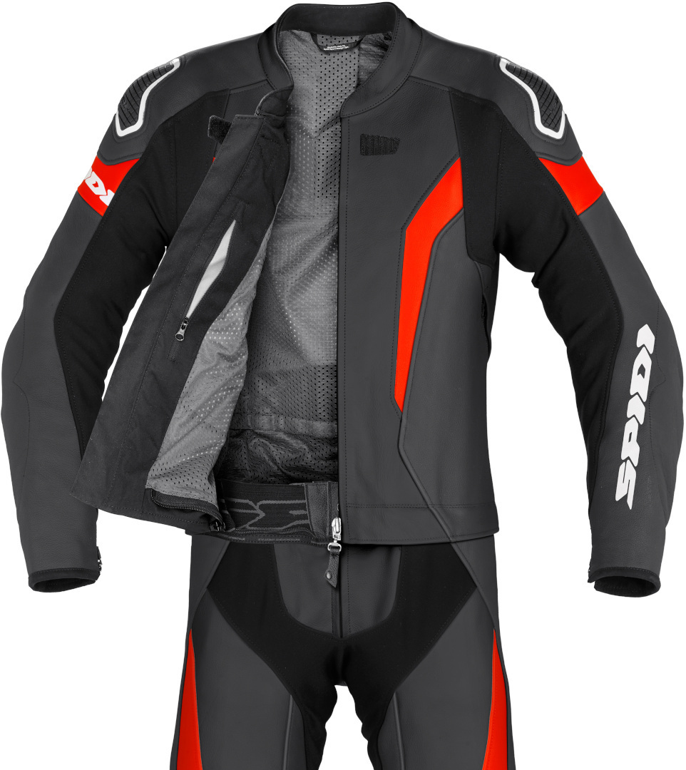 Side view of Spidi Laser Touring Two Piece Motorcycle Leather Suit