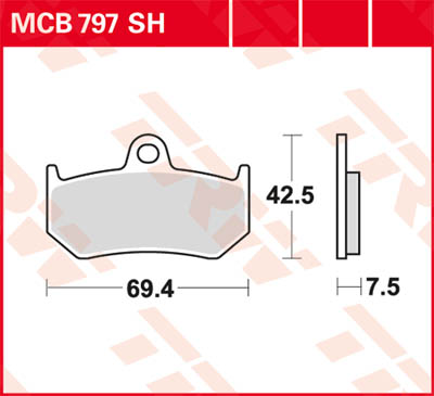 TRW Lucas Sinterbelag MCB797SH Figur 1