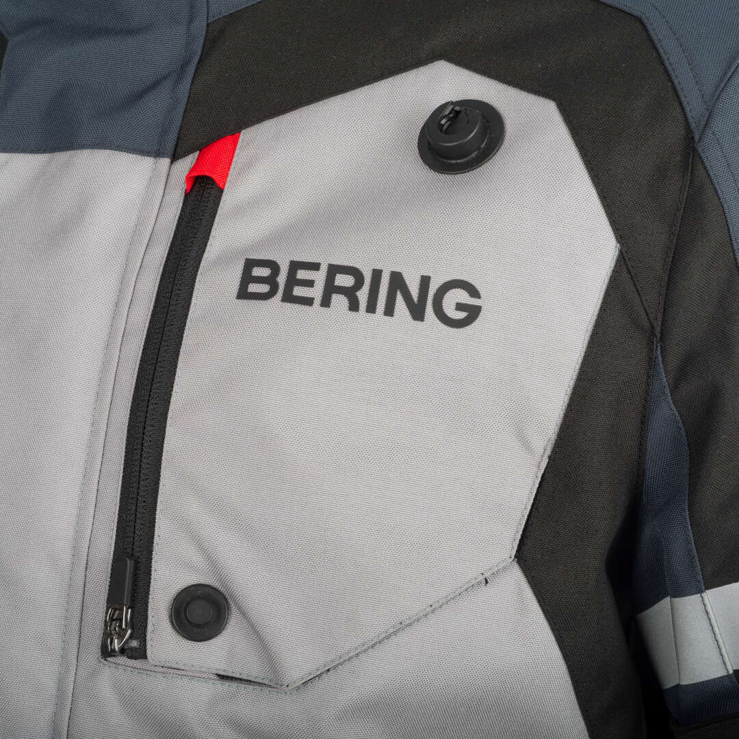Bering Halifax 17353 wasserdichte Motorrad Textiljacke hellgrau/anthrazit XXL Abbildung 4