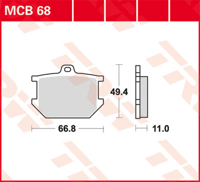 TRW Lucas Bremsbelag MCB68 Figur 1