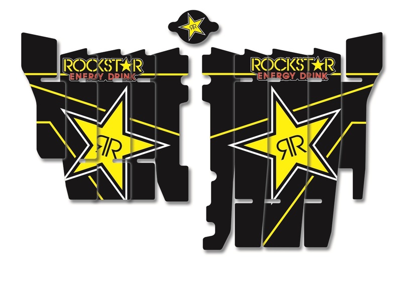 Mierla Kit grafic pentru jaluzele pentru radiator Rockstar Energy Honda CRF250R Figura 2