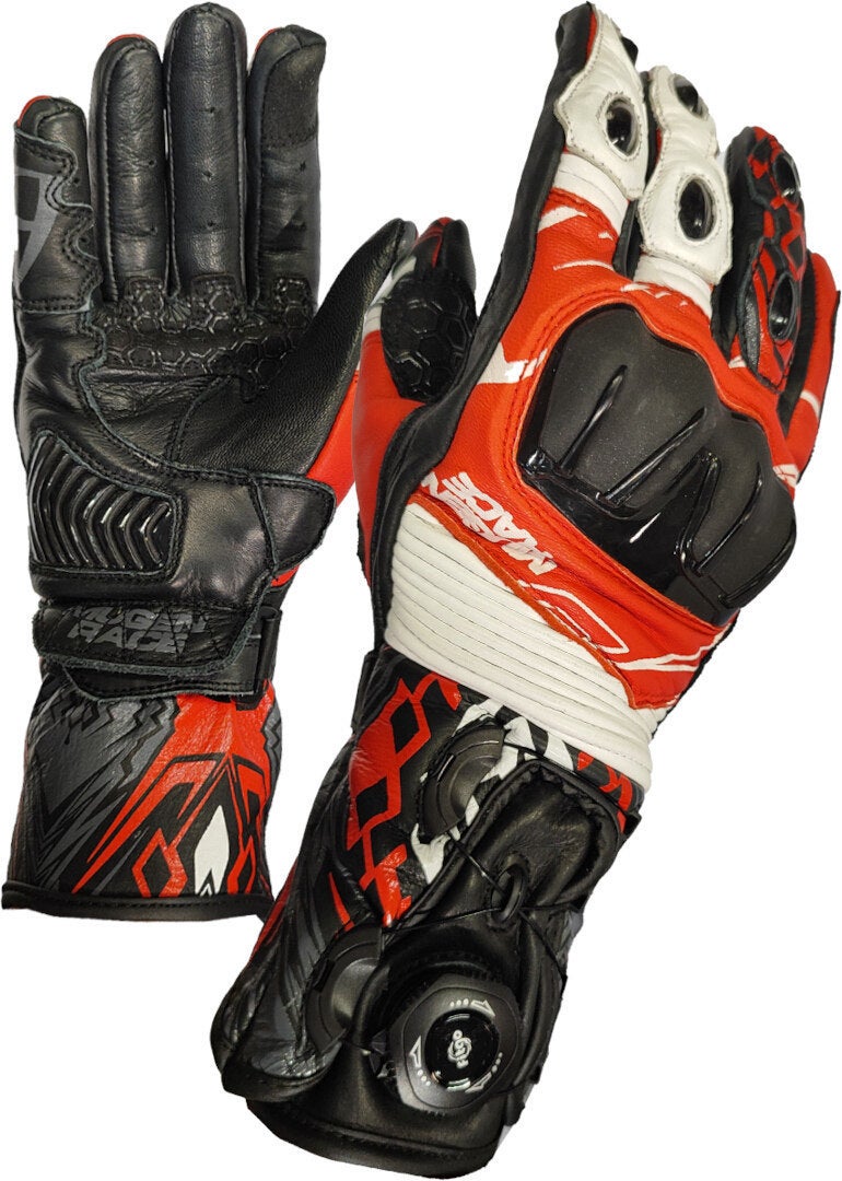 MUGENRACE Cowy Motorfiets handschoenen zwart/wit/rood 3XL Figuur 1