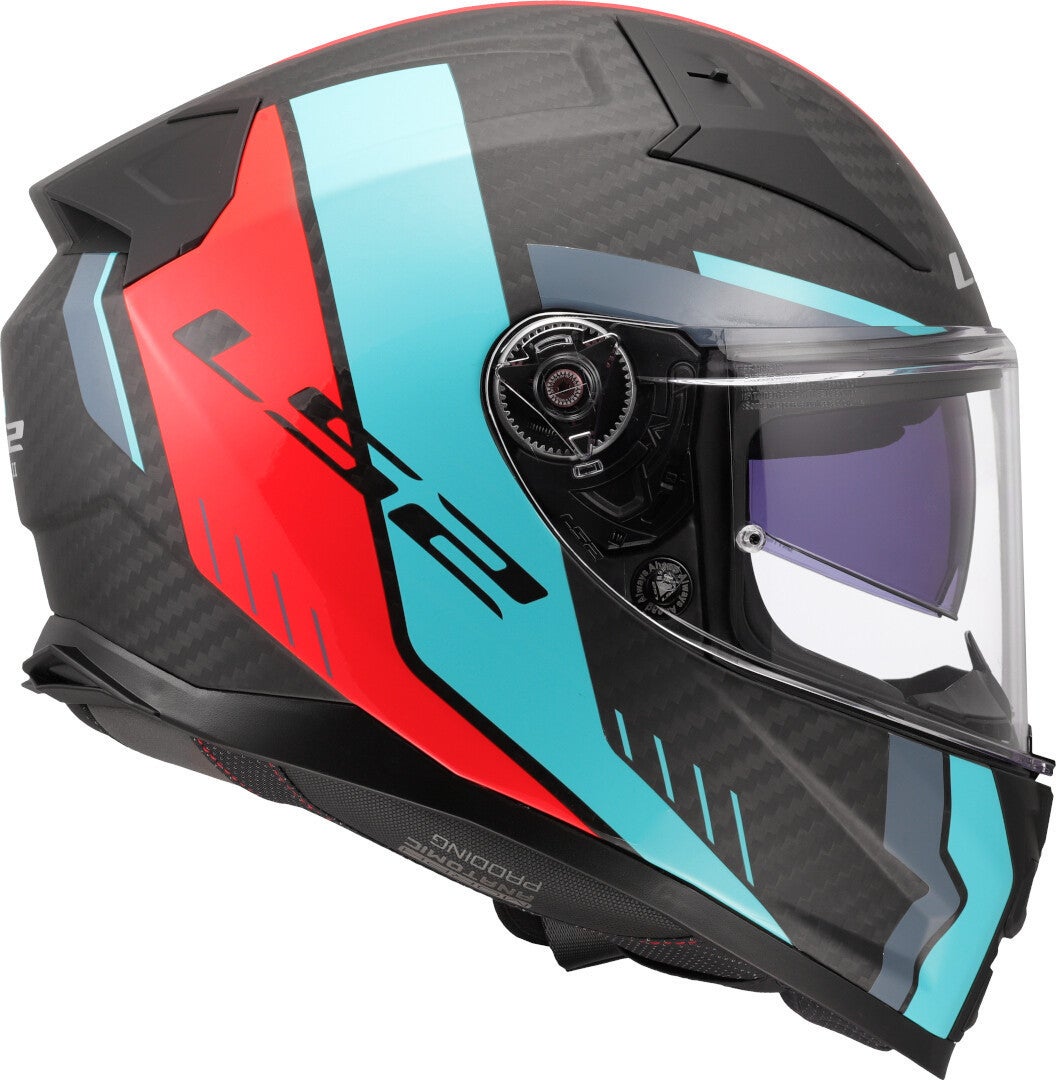 LS2 FF811 Vector II Carbon Grid Casco Rojo mate/turquesa XS (53/54) Figura 6