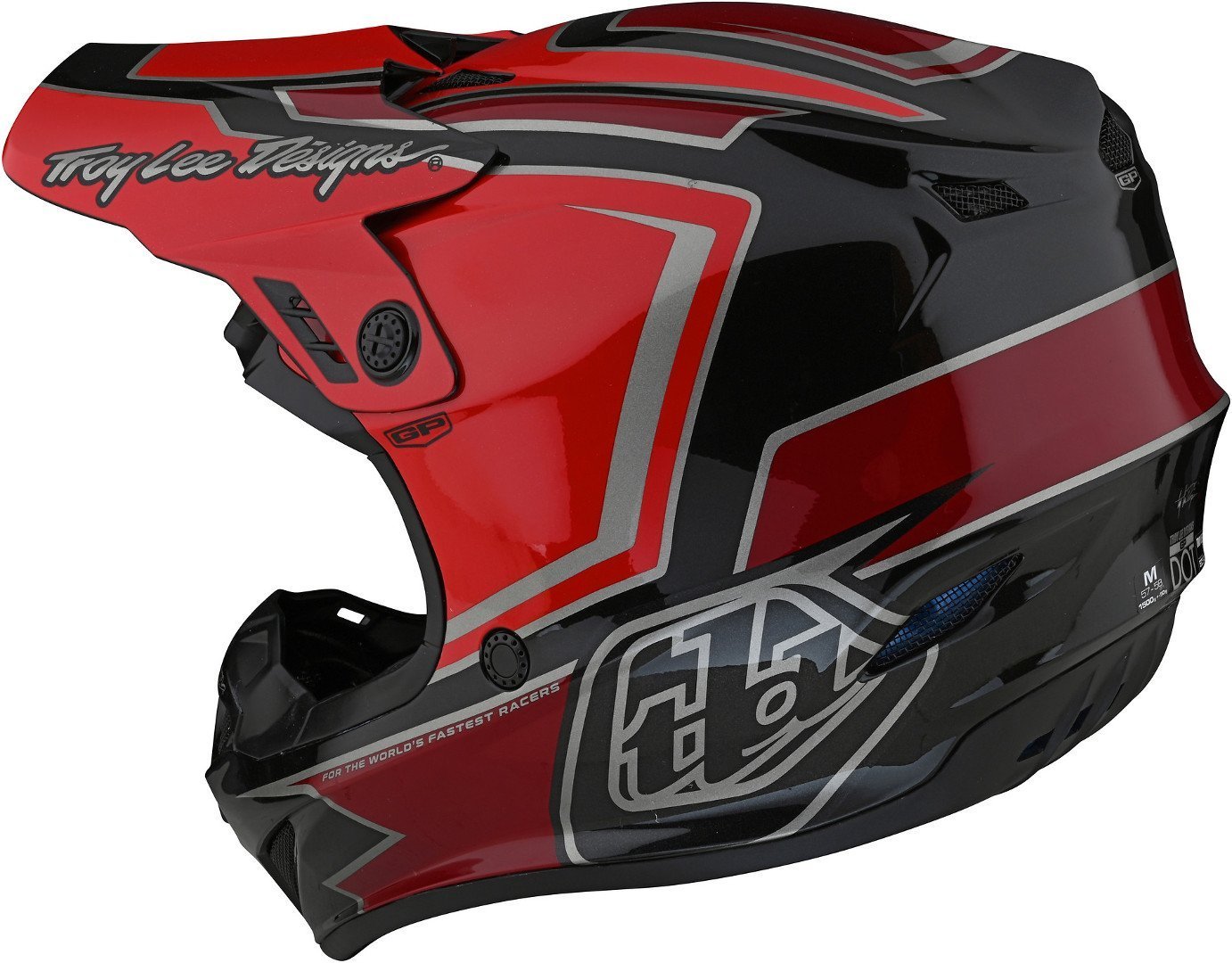 Troy Lee Designs GP Ritn Motocross Hjälm röd/svart Man (57/58) Figur 8