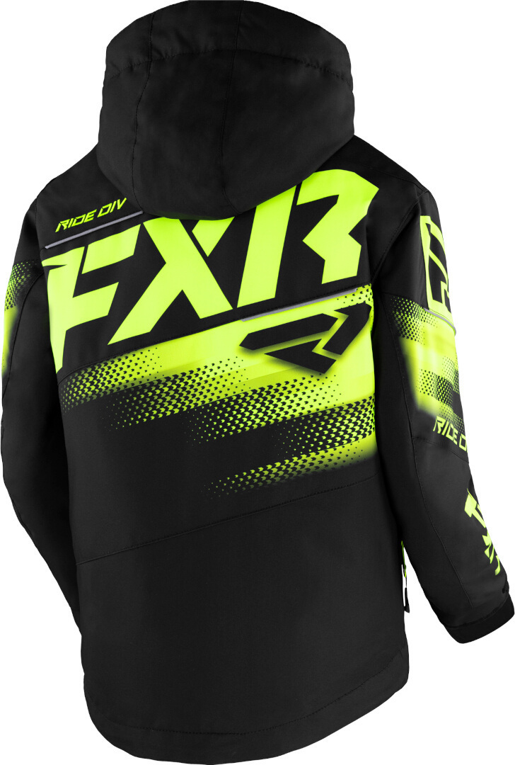 FXR Boost 2023 Youth Snowmobile Jacket black/yellow 16 Figure 2