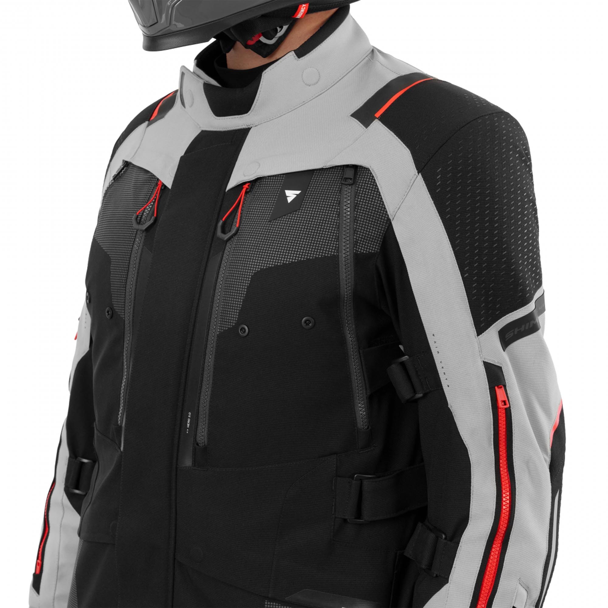 SHIMA Hero 3.0 Motorcycle Textile Jacket grey/red 3XL Figure 18