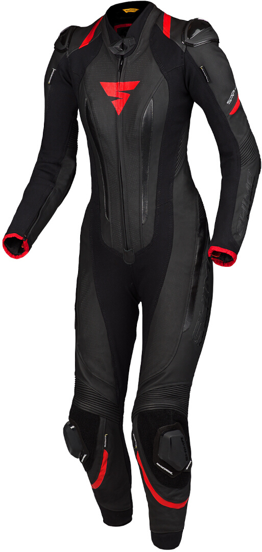 SHIMA Miura RS Costum de piele de motocicletă One Piece pentru doamne Negru/Roșu 32 Figura 1