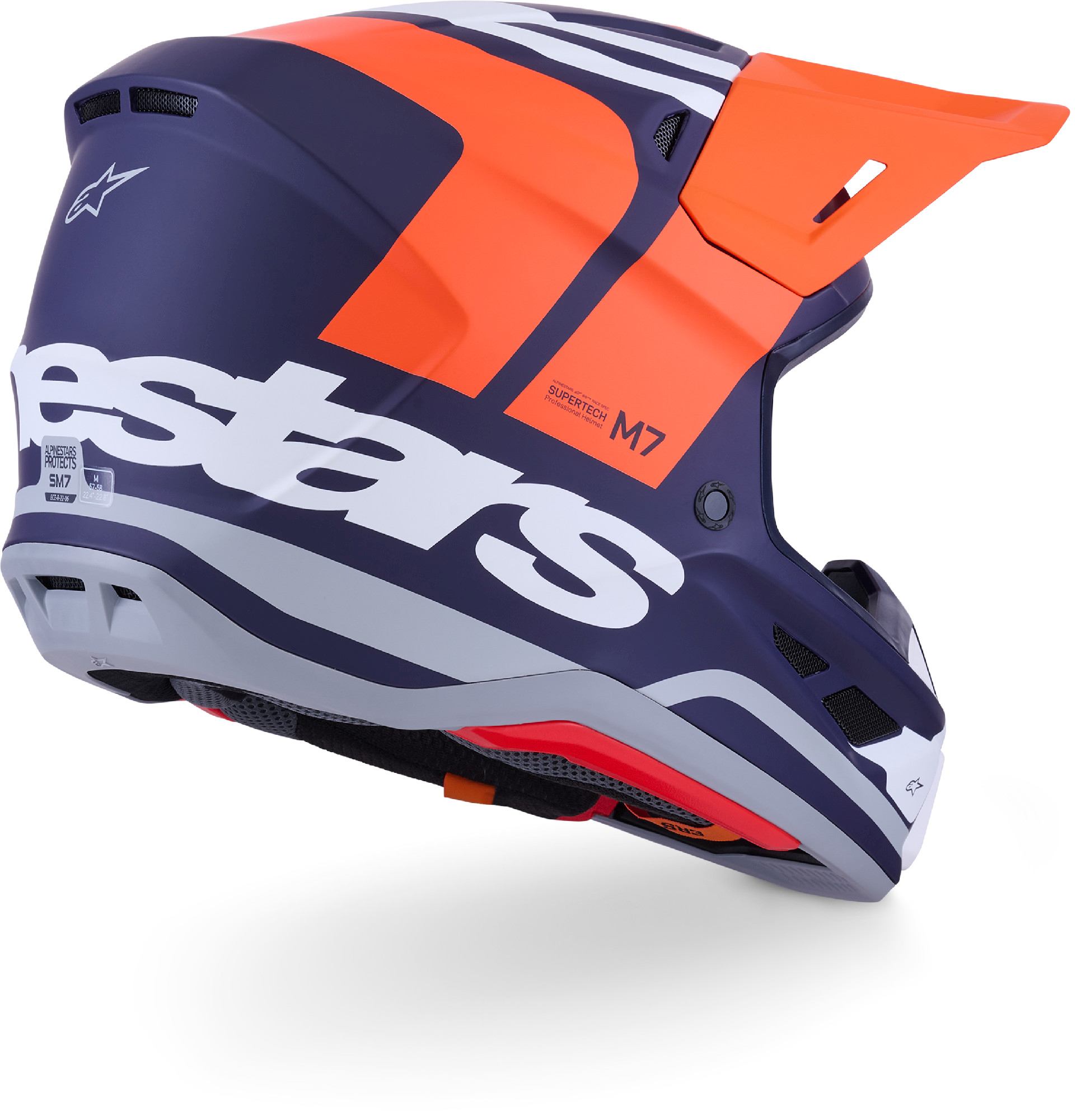 Alpinestars SM7 Core Casco de motocross Naranja mate/azul L (59/60) Figura 4