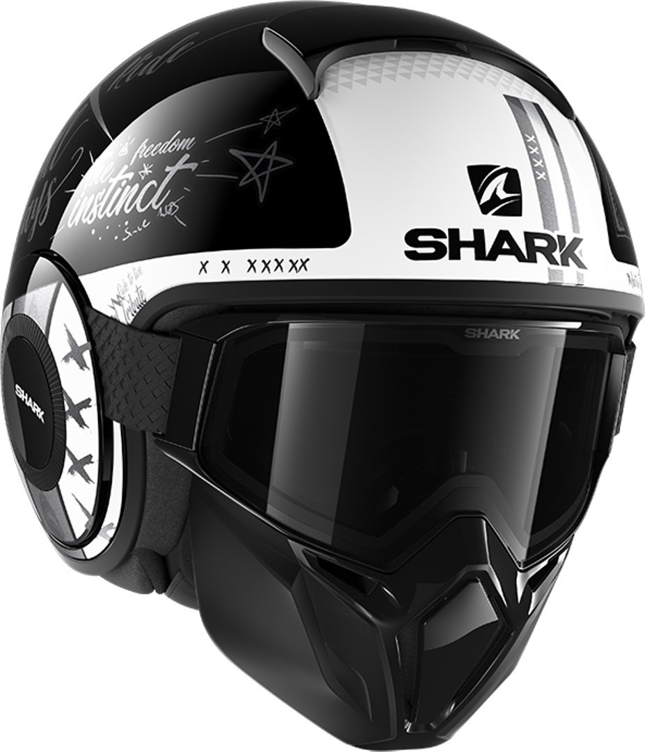 Shark Street-Drak Tribute RM Jet Helmet black/white S (55/56) Figure 3