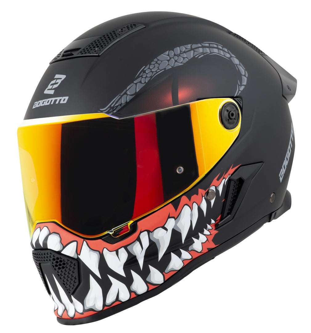 Bogotto Rapto Reptile Helmet black/red matt M Figure 13