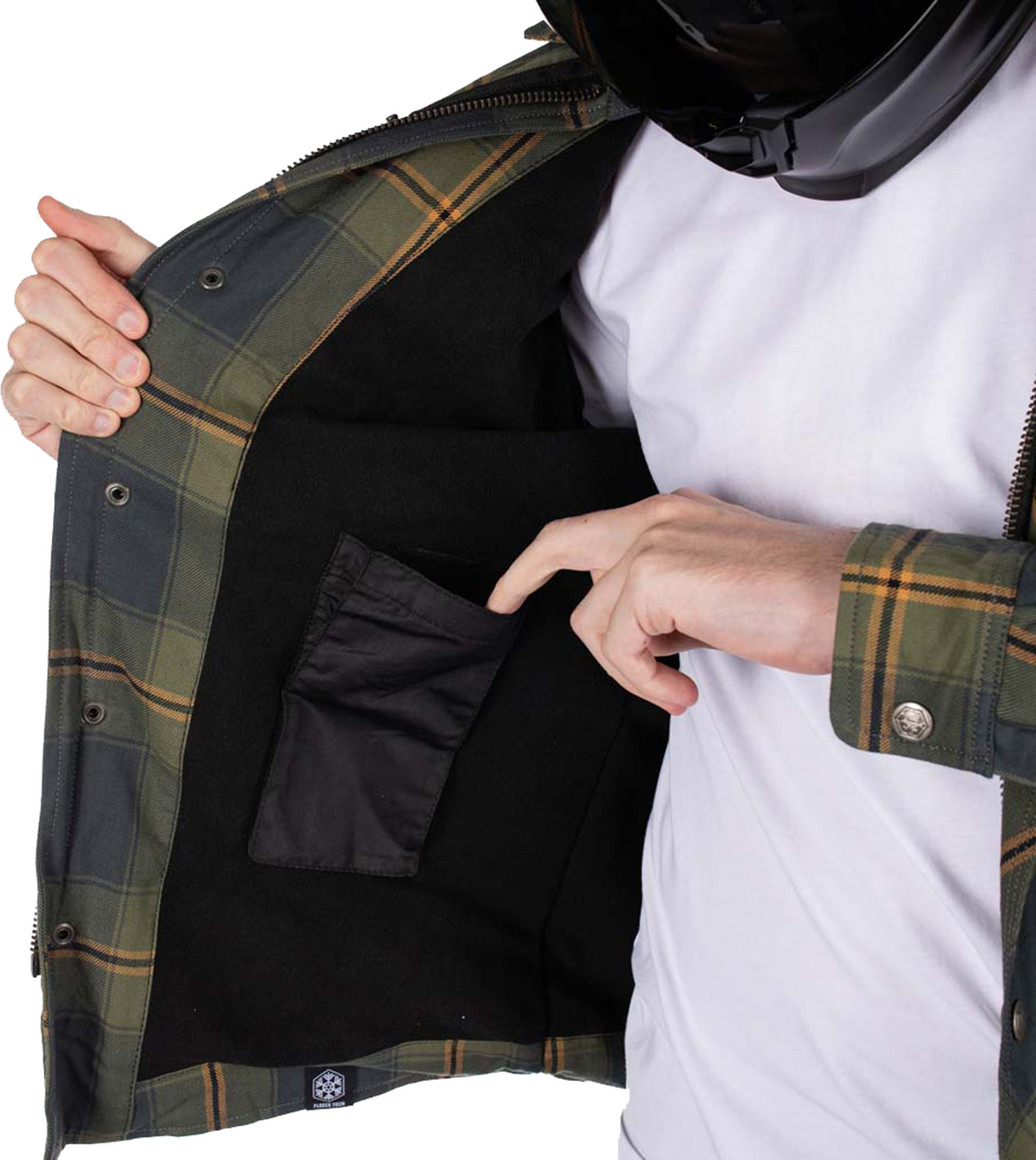 Rusty Stitches Noah Fleece Tech Motorcykel tekstiljakke blå/grøn 4XL Figur 3
