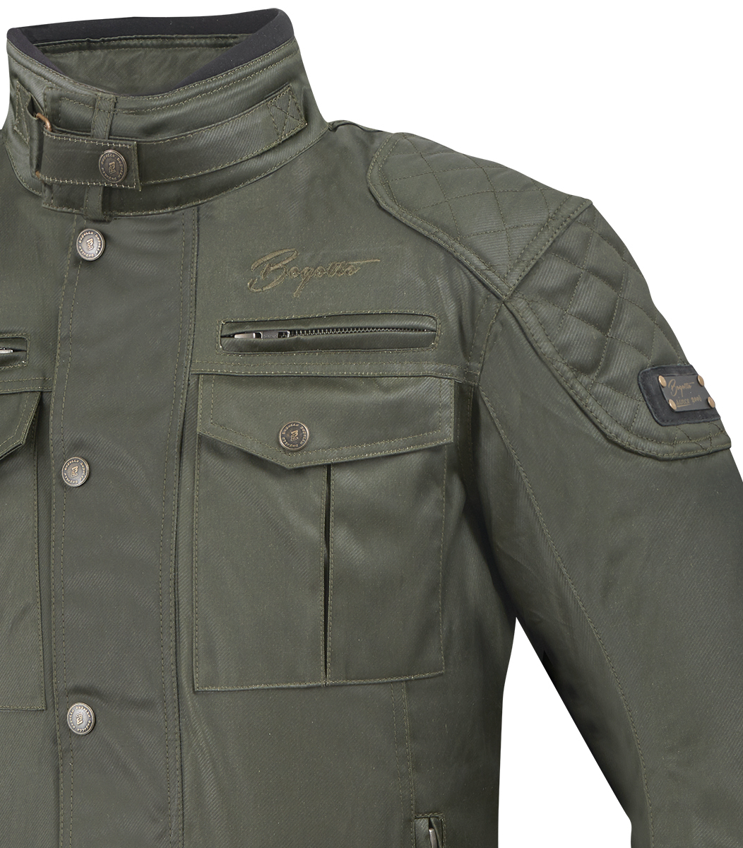 Bogotto Barton waterproof Motorcycle Waxed Jacket olive 3XL Figure 8