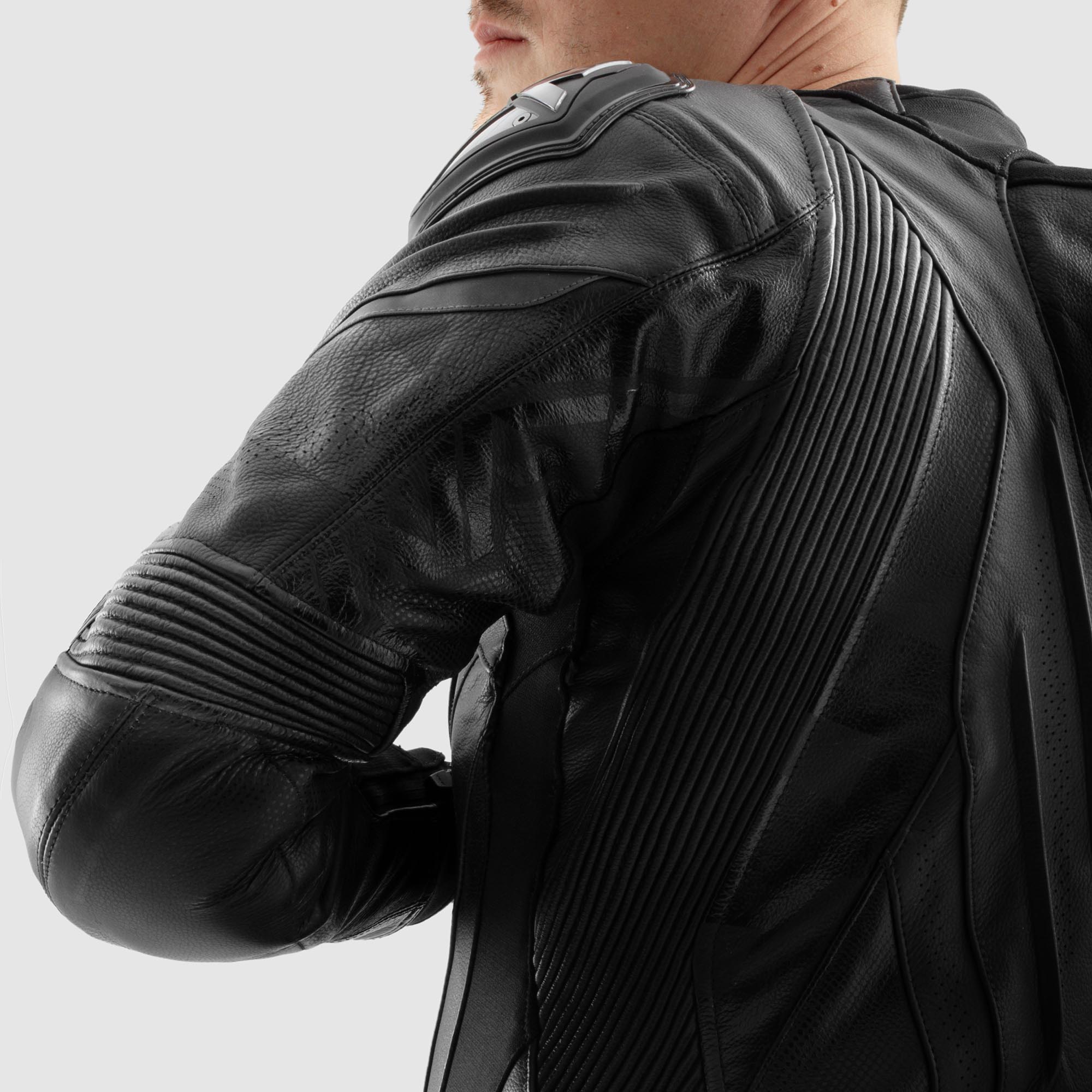 Side view of Rebelhorn Inferno Motorcycle Leather Jacket