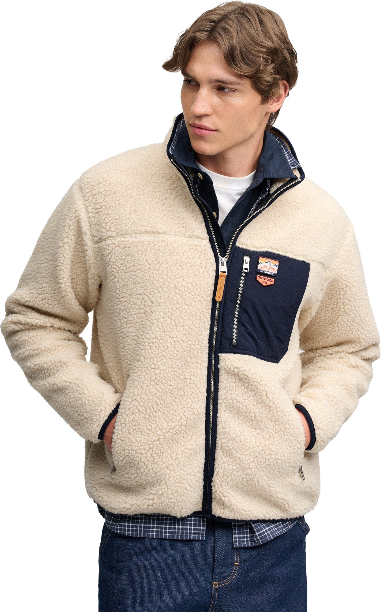 Superdry & Co Vintage Retro Fleecestakki Beige M Kuva 6