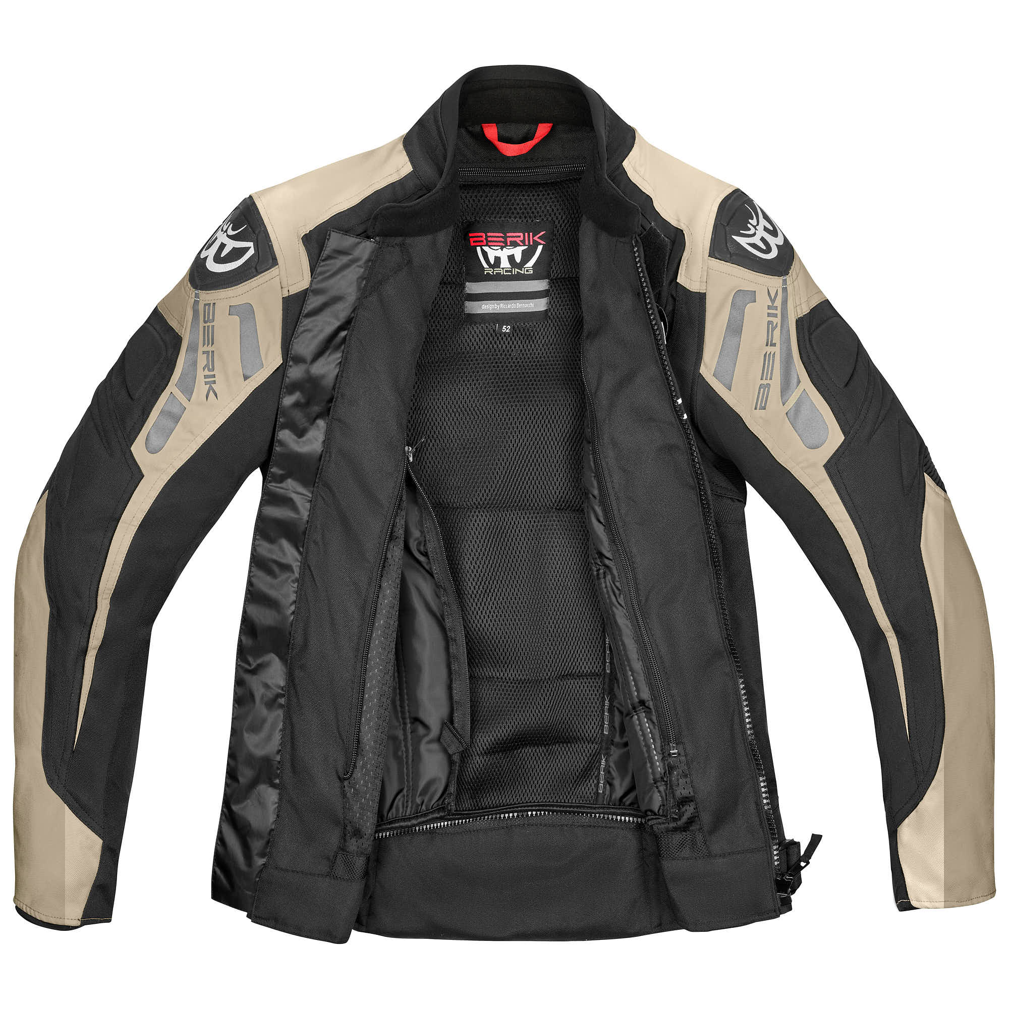 Berik Amras waterproof Motorcycle Textile Jacket black/khaki/red 50 Figure 3
