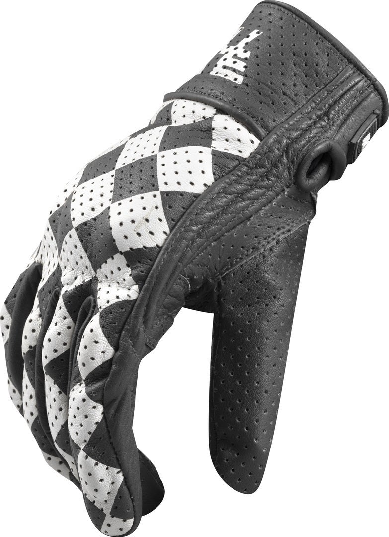 HolyFreedom Bullit Perforated Motorcykel handsker Sort/hvid M Figur 3