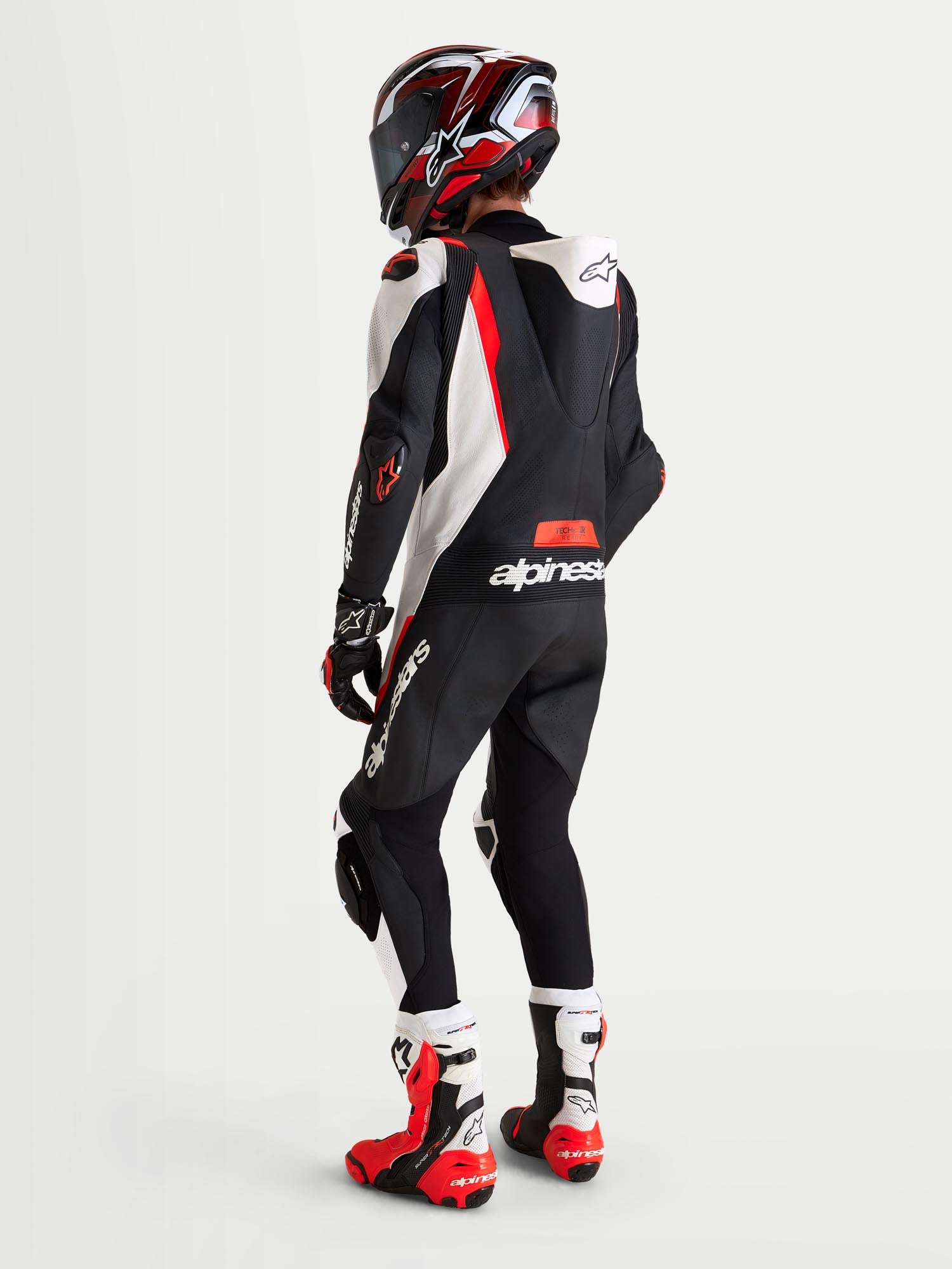 Alpinestars Missile V3 1-Teiler Motorrad Lederkombi schwarz/weiß/rot 60 Abbildung 12