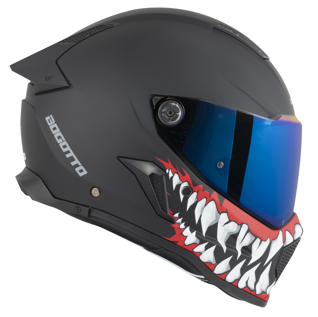 Bogotto Rapto Jaws Cască Negru/roșu mat M Figura 9
