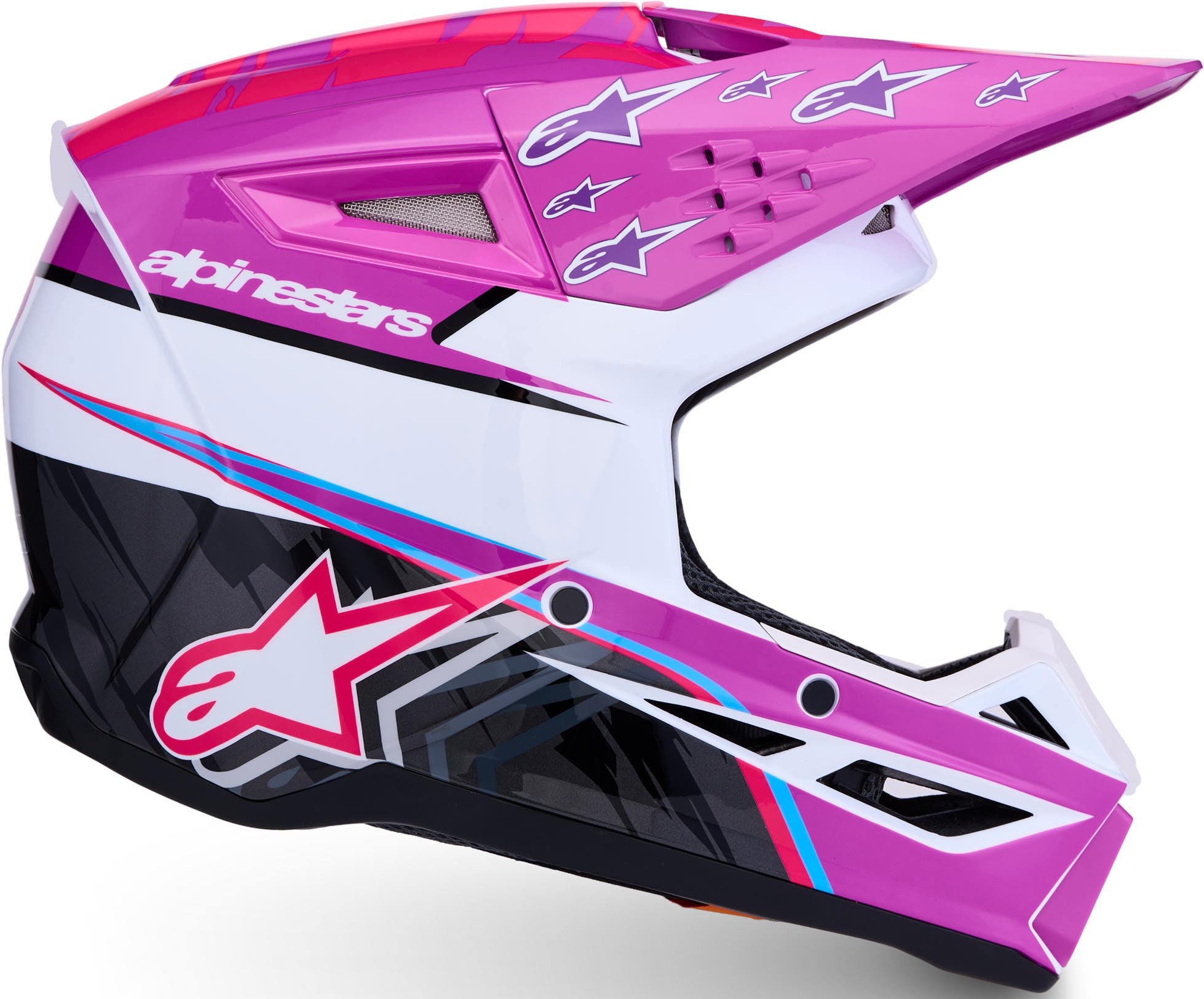 Alpinestars S-M3 Falcon Νεανικό κράνος μοτοκρός μωβ/λευκό Ν/Ζ (48/49) Γράφημα 5