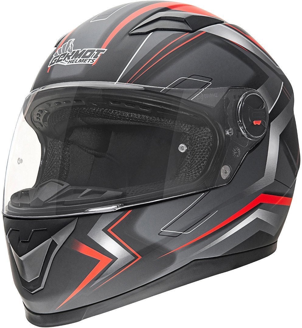 Germot GM 320 Casque Noir mat/rouge L (59/60) Figure 1
