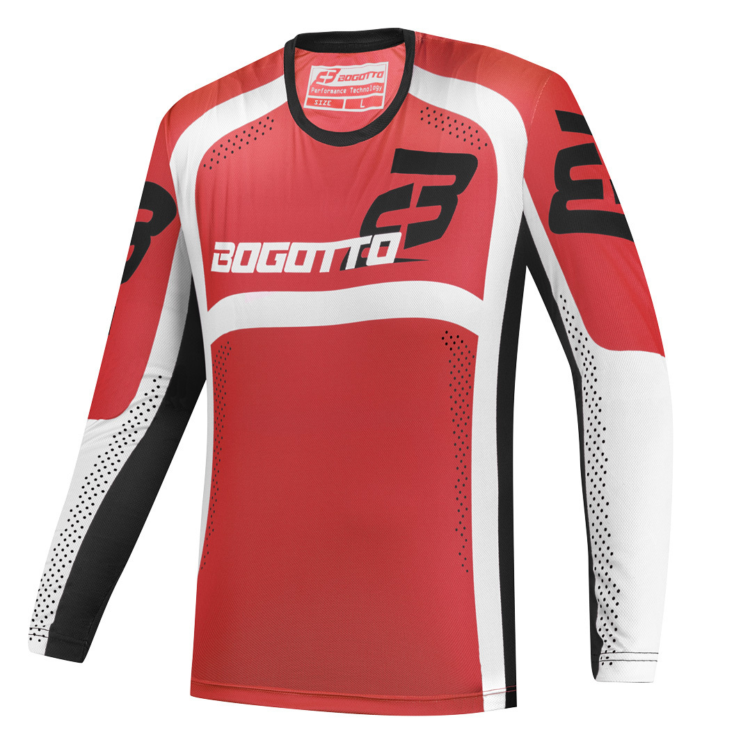 Bogotto Ares-MTN Tricou de motocross Negru/Roșu/Alb XS Figura 1
