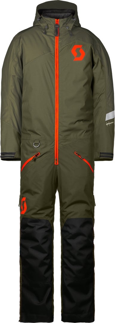 Scott DS Dryo Junior Uma peça jovem snowmobile terno verde/laranja XS Figura 1
