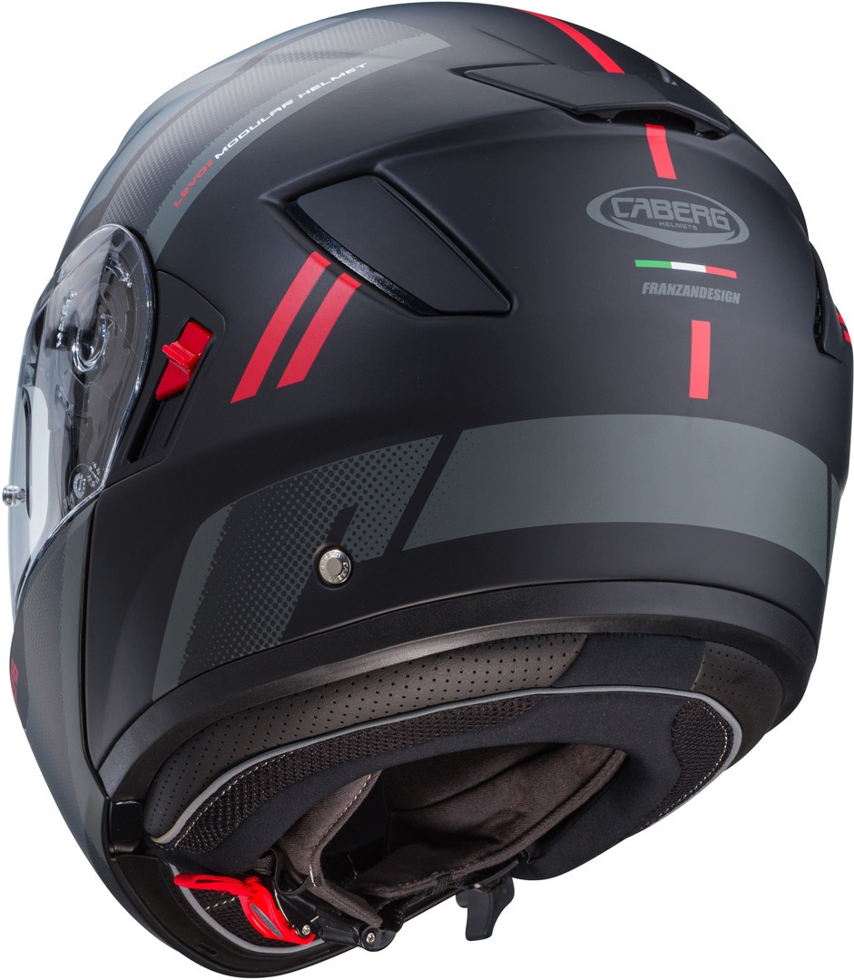 Caberg Levo X Manta Klapphelm schwarz matt/grau/rot S (55/56) Abbildung 2