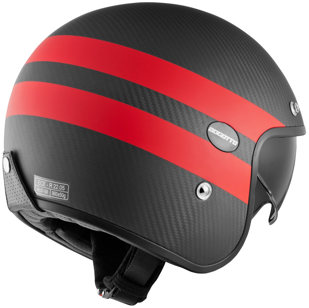 Bogotto V587 Crono Carbon Cască cu reacție Negru mat/roșu S Figura 2