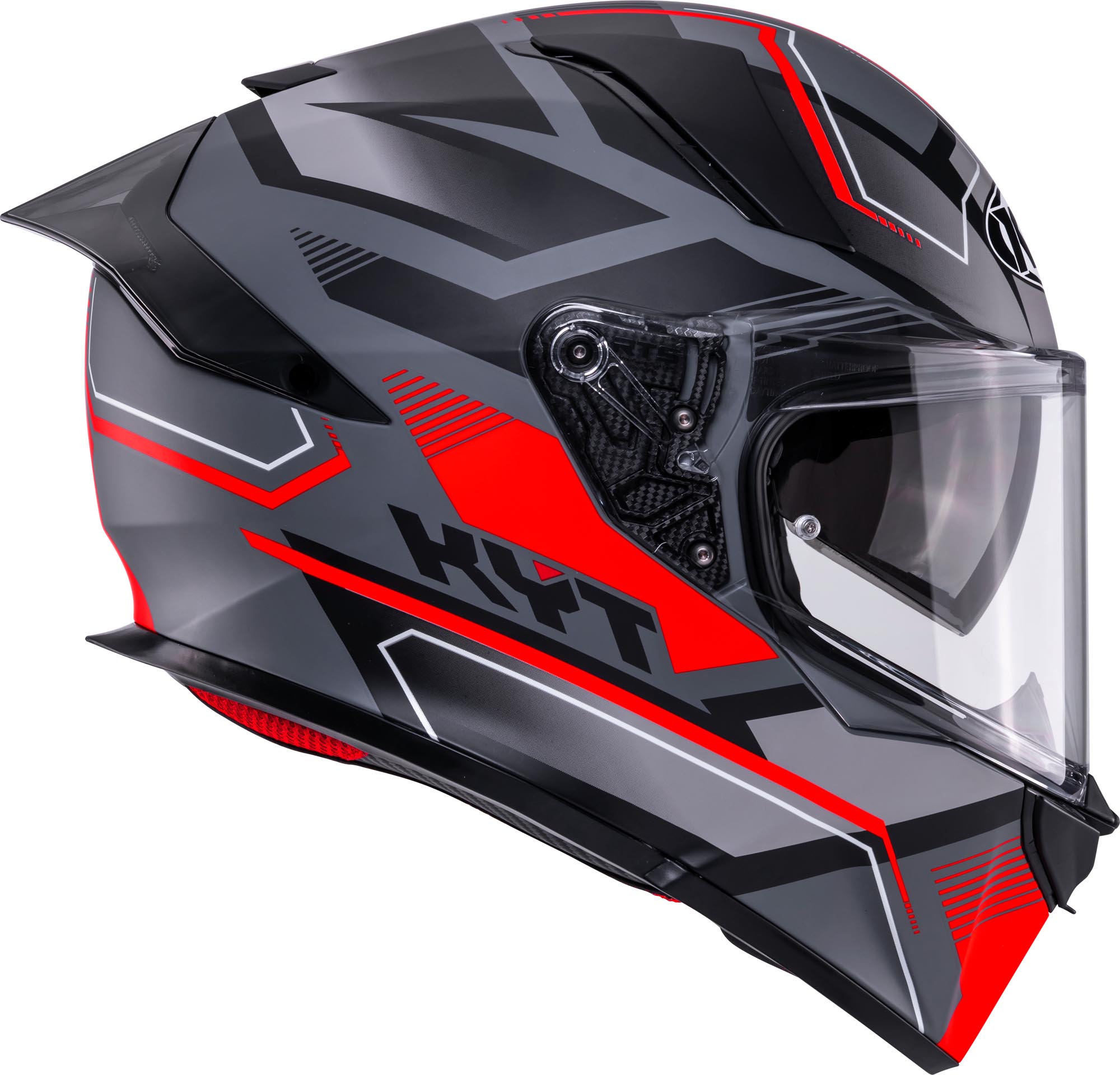 KYT R2R Parsec Helm grijs mat/rood S (55/56) Figuur 6
