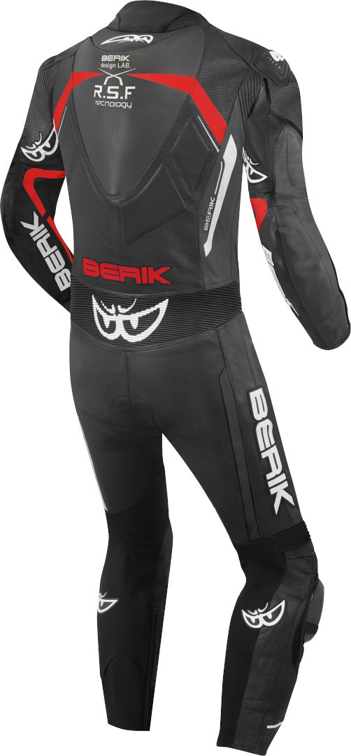 Berik RSF-Teck geperforeerd eendelig motorfiets lederen pak Zwart/Rood 54 Figuur 2