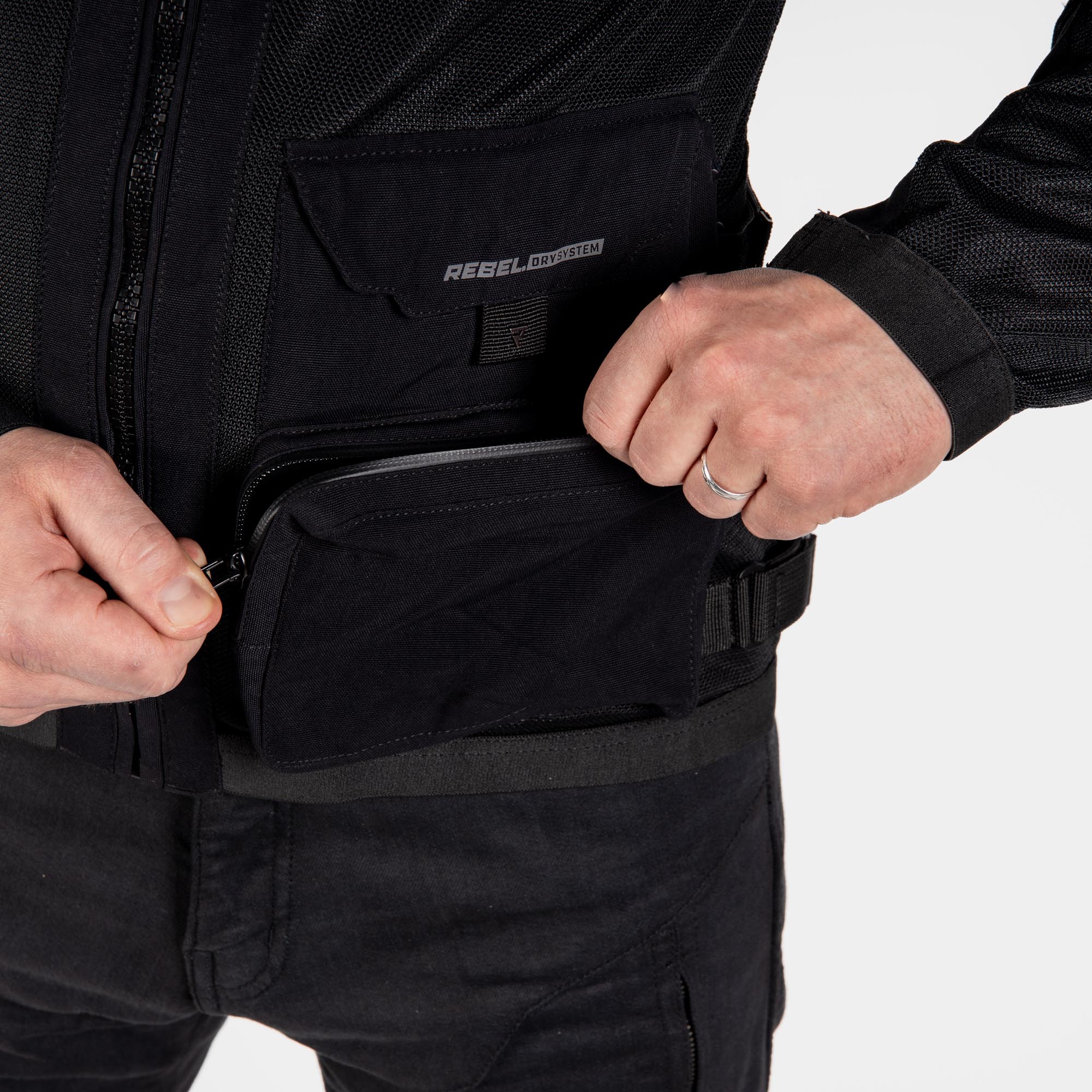 Rebelhorn Brutale Motorfiets Textieljas Zwart M Figuur 5