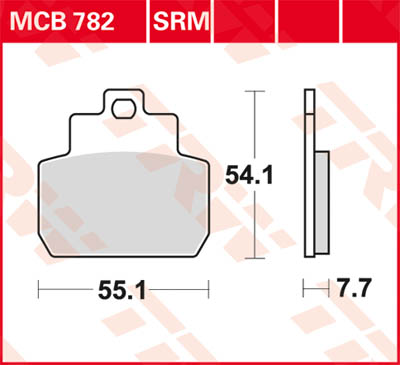 TRW Lucas Bremsbelag MCB782 Figur 1