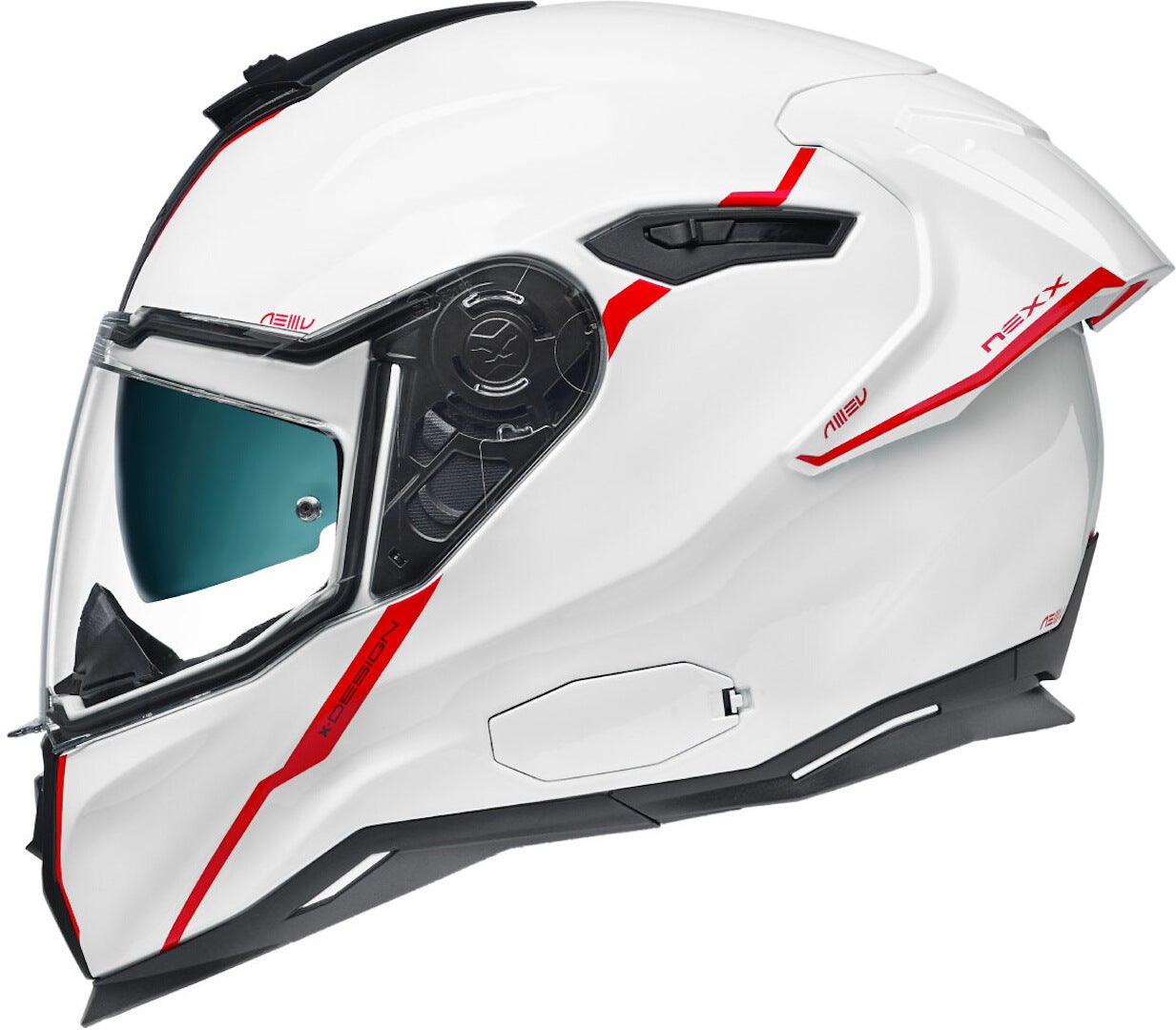 Nexx SX.100R Shortcut Helmet white/red M (57/58) Figure 1