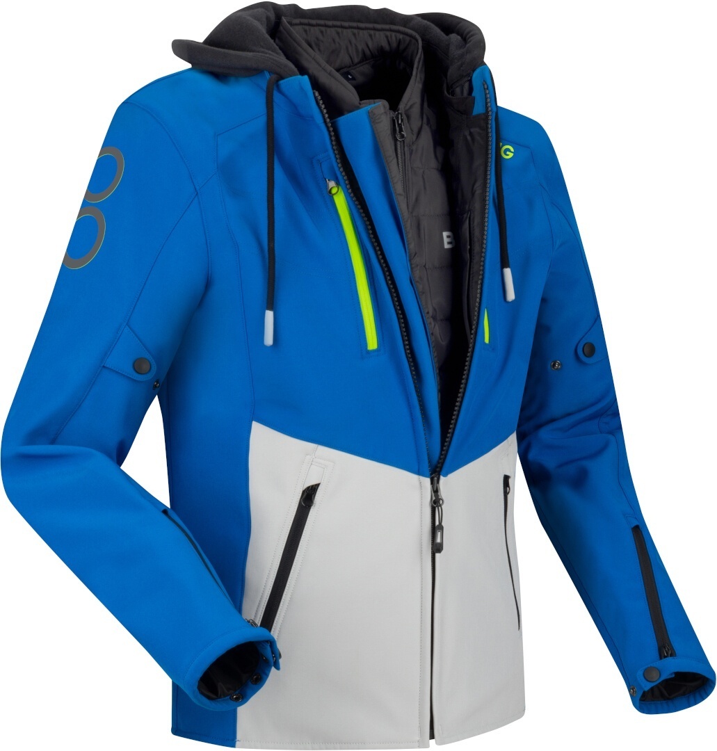 Bering Rotor Softshell vandtæt motorcykel tekstiljakke blå/grå M Figur 2