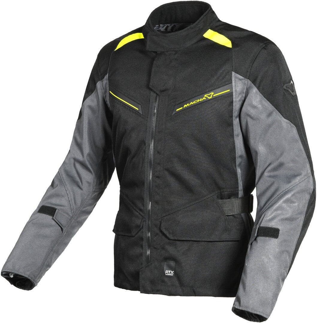 Macna Murano waterproof Motorcycle Textile Jacket black/yellow XXL Figure 1
