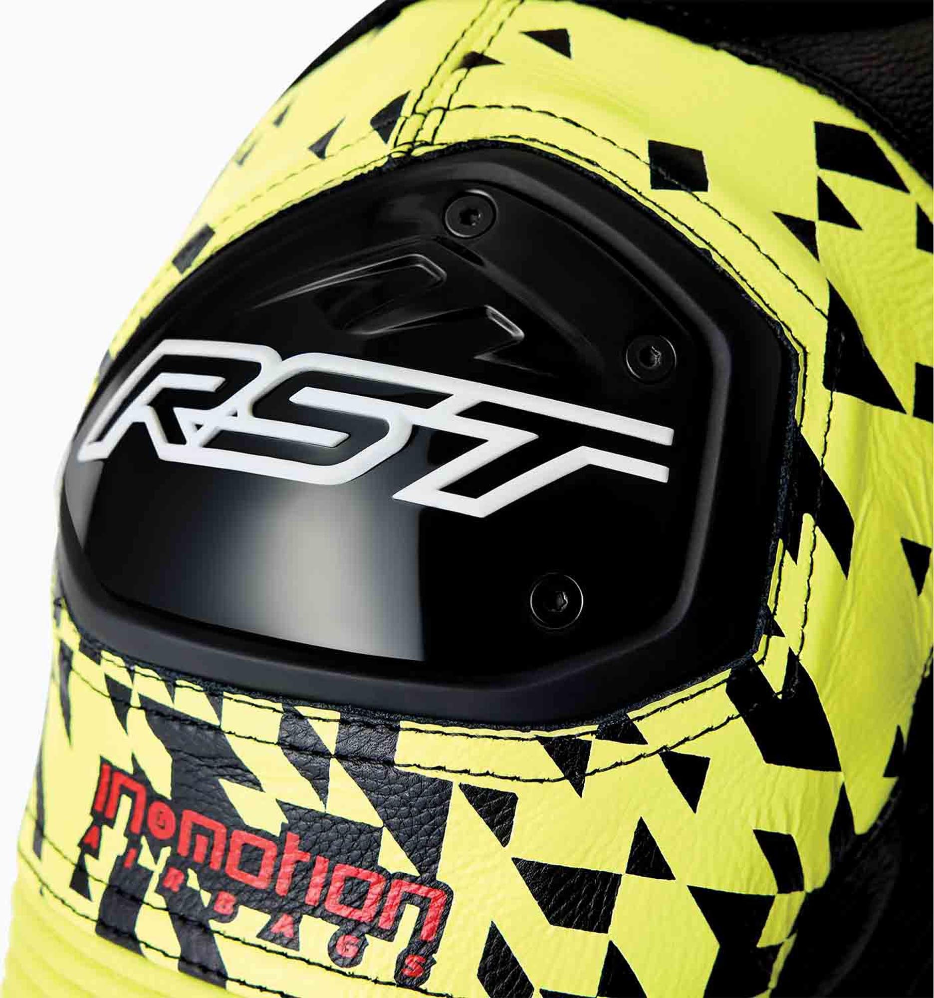 RST Pro Series D3O Airbag perforierte 1-Teiler Motorrad Lederkombi fluo-gelb/schwarz/neon-gelb 52 Abbildung 3