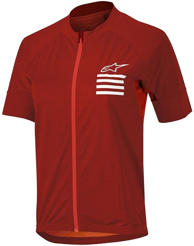 Alpinestars Stella Trail Full Zip SS Damecykel Jersey rød S Figur 1
